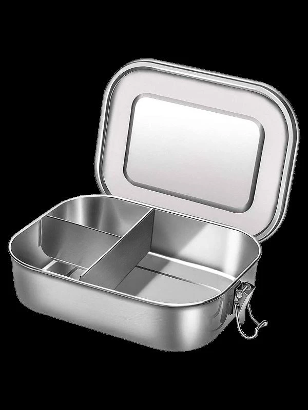 Custom Modern Design Reusable Metal Bread Box Bin Storage Food Tiffin Bento Stainless Steel Kids Children's Lunch Box Container 2000 - 7999 Sets $4.90 >=8000 Sets